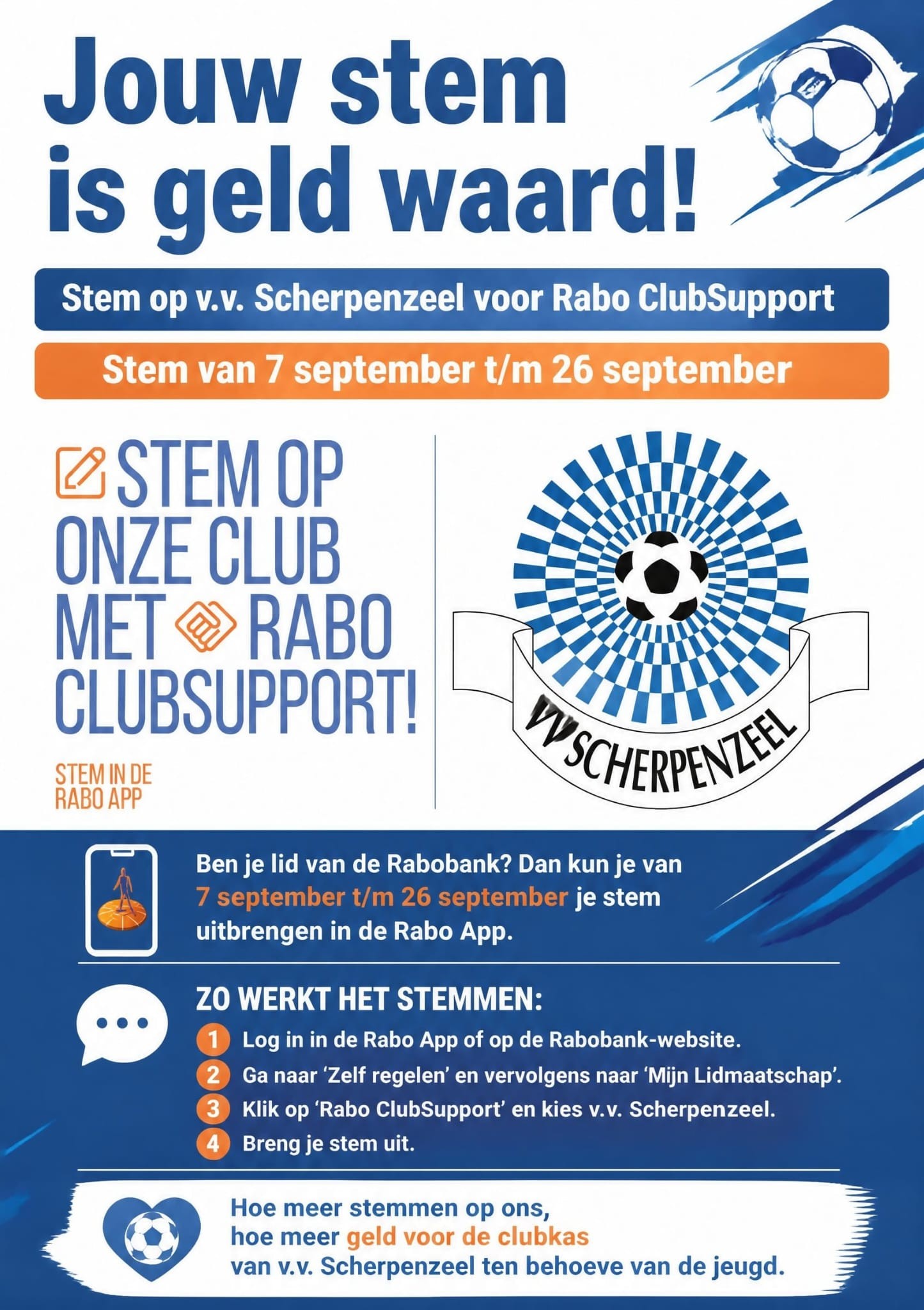 STEUN ONS en doe mee aan RABO CLUB SUPPORT!