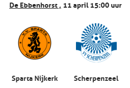 Online ticketverkoop geopend voor Sparta Nijkerk – Scherpenzeel